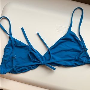 Minimalist blue bikini top